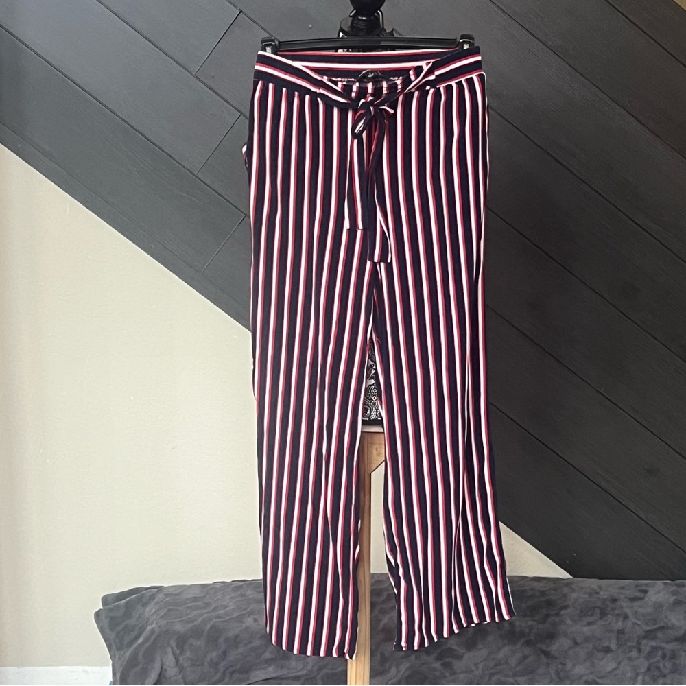 💥Ambiance Navy and Red Striped Pants💥